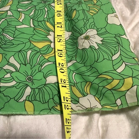 Express Green Floral A-Line Skirt - Picture 6 of 8